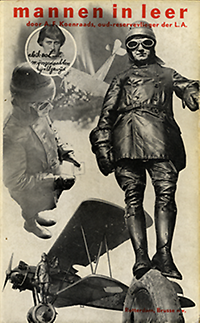 Brusse, Wim (photomontage cover) / Koenraads, A. F. - mannen in leer. Roman van een militair vlieger.