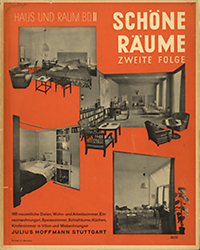 Hoffmann, Herbert (Herausgeber) - Schöne Räume zweite Folge . Eine Sammlung ausgeführter Wohn- und Schlafräume, Arbeitszimmer, Büchereien, Speisezimmer, Kücher und  Kinderzimmer.