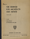 click to enlarge: Schidel, George (preface) Report on ..... The Seminar for Architects and Artists 1959. Theme: Church Structure and Participation in the Mass.