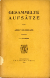 click to enlarge: Hildeband, Adolf Gesammelte Aufsätze..