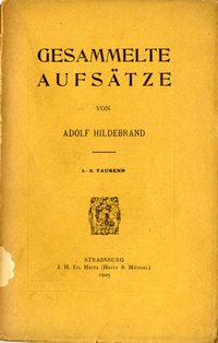 Hildeband, Adolf - Gesammelte Aufsätze..