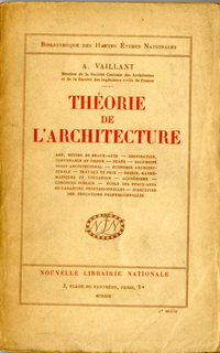 Vaillant, A. - Théorie de l' Architecture.