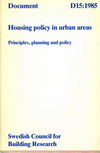 click to enlarge: Andersson, Ake E. / Härsman, Björn Housing policy in urban areas. Principles, planning and policy.