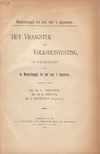 click to enlarge: Drucker, H.L. / Greven, H.B. / Kruseman, J. Het Vraagstuk der Volkshuisvesting, in opdracht van de Maatschappij tot nut van 't algemeen.