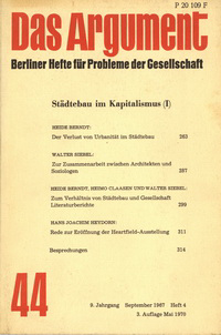 Berndt, Heide / Siebel, Walter / et al - Städtebau im Kapitalismus (I).