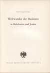 click to enlarge: Krischen, Fritz Weltwunder der Baukunst in Babylonien und Jonien.
