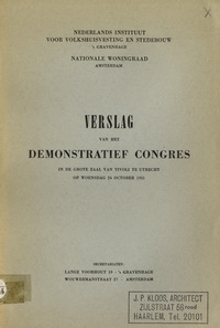 Bloemers, H. W. / et al - Verslag van het Demonstratief Congres.