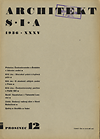 click to enlarge: Krch, Vojtech (editor) Architekt SIA 1936, complete xxxvth annual, 12 issues in original dustwrappers.