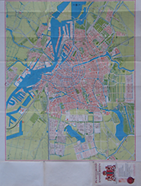 Vermeij, J. (editor) - Plattegrond van Amsterdam en Tuinsteden: Slotermeer. Geuzenveld, Buitenveldert, Osdorp, Westlandgracht, Overtoomseveld en Slotervaart. Schaal: 1: 19000.