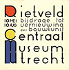 click to enlarge: Rietveld, Gerrit Poster design for the exhibition by Gerrit Rietveld, bijdrage tot vernieuwing der bouwkunst, Centraal Museum Utrecht, 10 mei - 10 aug (nd = 1958), 28 x 28 cm.