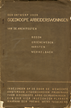 click to enlarge: Bodon / Karsten / Merkelbach Original contribution ‘Een ontwerp voor Goedkope Arbeiderswoningen’   by Bodon, Groenewegen, Karsten, Merkelbach to the contest ‘Goedkope Arbeiderswoningen’, Amsterdam, 1935. Original wrappers (damaged), 22x34, 15 pp, type written, original photographs pasted in, tabs. Added: Rapport van de jury inzake de prijsvraag voor goedkoope arbeiderswoningen. Amsterdam, 1935, original wrappers (damaged), including a 3pp type written comments, problaby written by the jury. Added: Rapport ‘Prijsvraag Goedkope Arbeiderswoningen in verband met art. 4 van het programma bij de jury ingekomen vragen en de daarop door haar gegeven antwoorden’. Amsterdam, 1934, original wrappers.