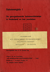 De Nederlandse Baksteenindustrie - Baksteengids. Volume I: De georganiseerde baksteenfabrieken in Nederland en hun produkten, volume II: De ligging van de georganiseerde baksteenfabrieken in Nederland, volume III: Metselsteenprodukten en hun toepassing.