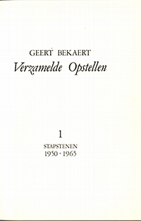 Bekaert, Geert - Stapstenen 1950 - 1965.